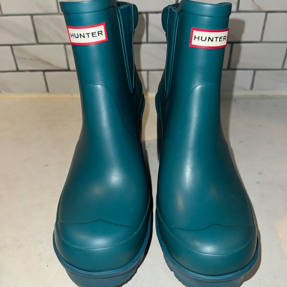 RARE Hunter Block Heel Chelsea Rain Boots - Picture 5 of 7